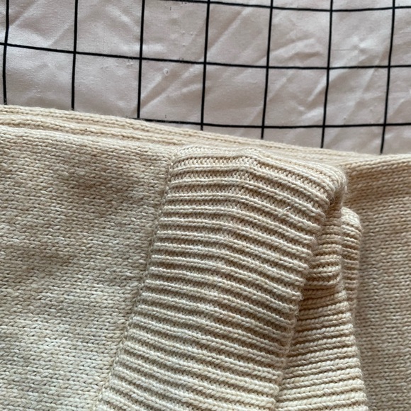 h&m cream-coloured knit sweatpants - Picture 4 of 5